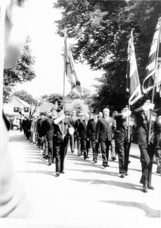 Photograph. Royal British Legion on Grammar School Road c1950. (North Walsham Archive).