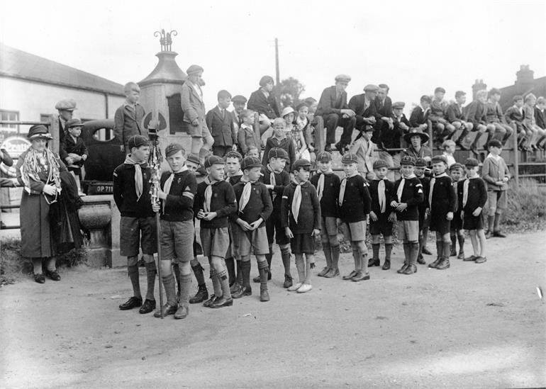 Photograph. Sep 9th 1934 - Friendly Societies Demonstration Church Parade 3pm (North Walsham Archive).