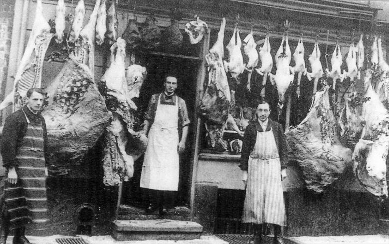 Photograph. Sewell and Page, Butchers, 35 Market Place, North Walsham. (North Walsham Archive).