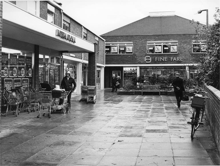 Photograph. Shopping Precinct 1970s (North Walsham Archive).