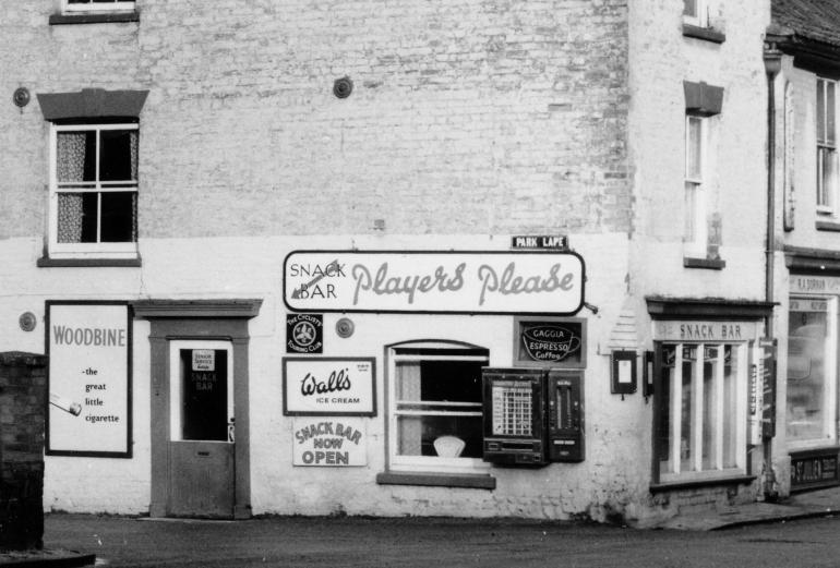 Photograph. Snack Bar on Kings Arms Street (North Walsham Archive).