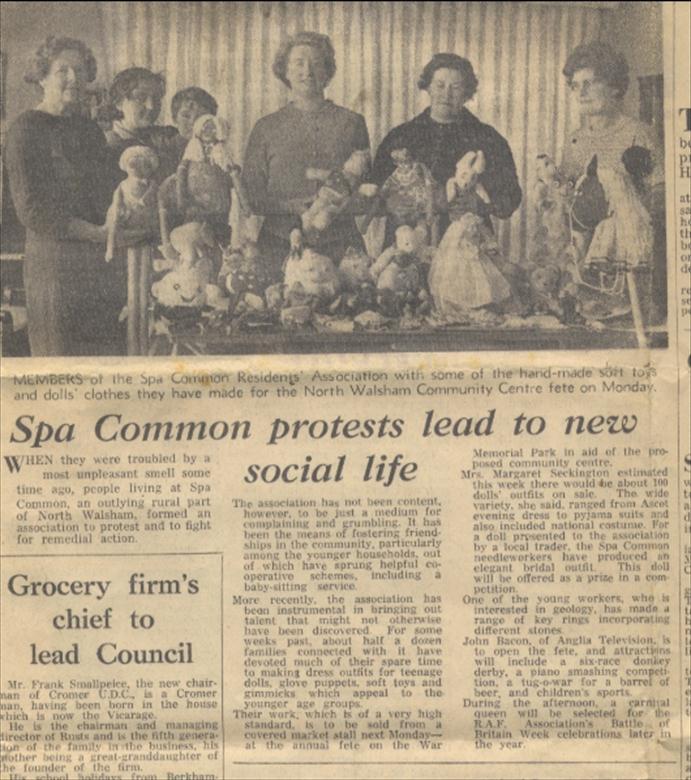 Photograph. Spa Common Residents' Association 1967 (North Walsham Archive).