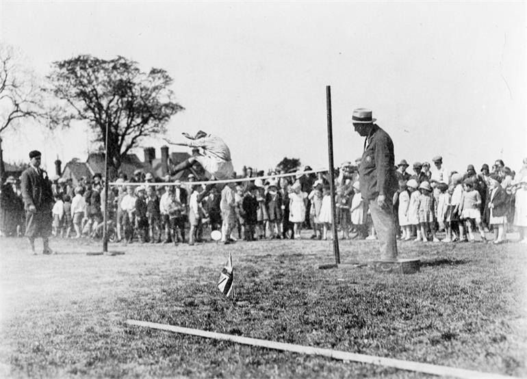 Photograph. Sports on The People's Park, Pound Road. 1930s (North Walsham Archive).