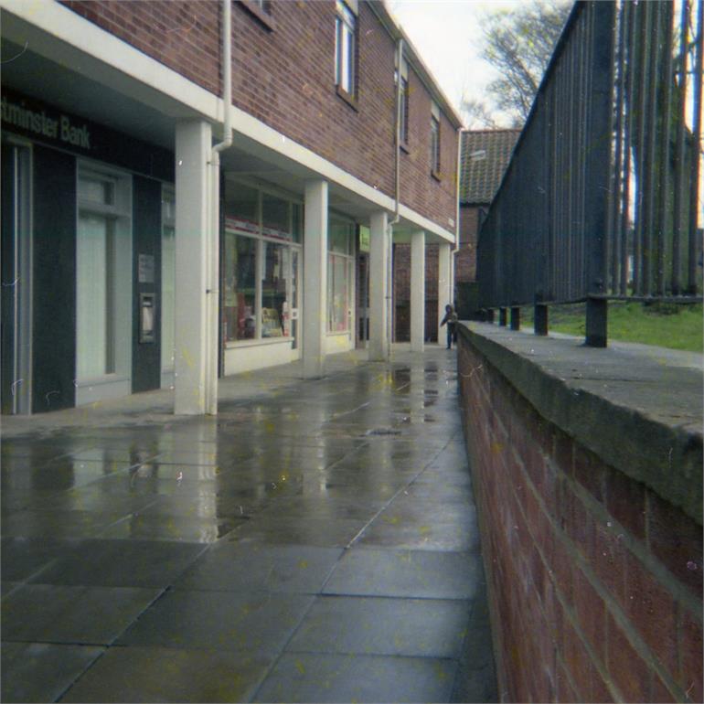 Photograph. St Nicholas Court Shopping Precinct, North Walsham. 1975 (North Walsham Archive).