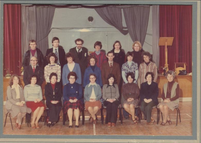 Photograph. Staff of N.W.G.H.S in 1977 (North Walsham Archive).