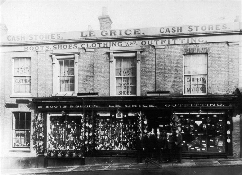 Photograph. W.A.Le Grice, Drapers, etc., 28 Market Place, North Walsham. (North Walsham Archive).