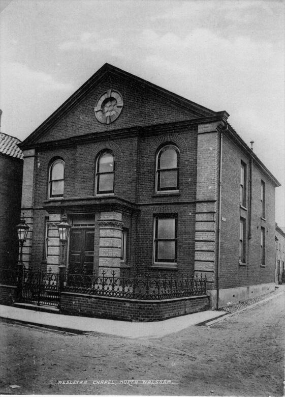 The Wesleyan Chapel, North Walsham (North Walsham Archive) Photograph. The Wesleyan Chapel, North Walsham (North Walsham Archive).