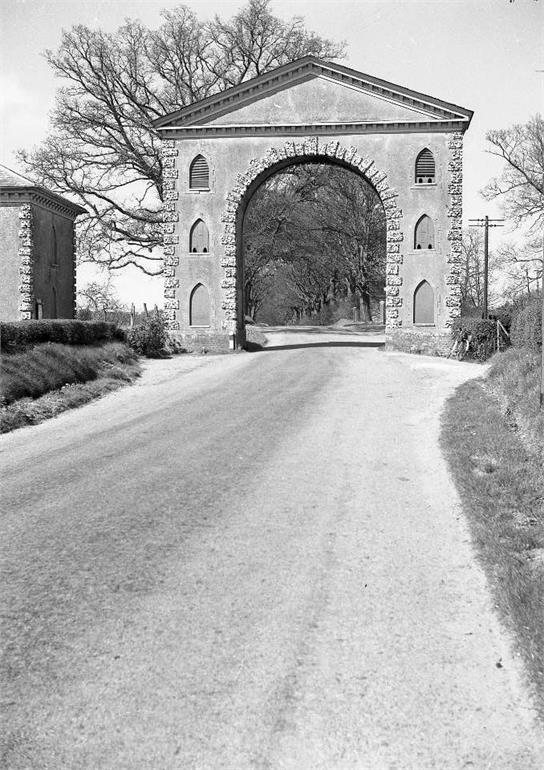 Photograph. Westwick Arch on the Norwich Road (North Walsham Archive).